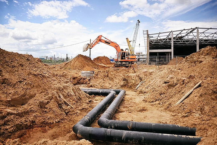 Прокладка инженерных сетей открытым способом