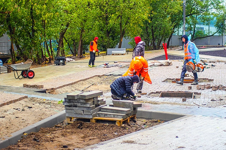 Работы по благоустройству территории